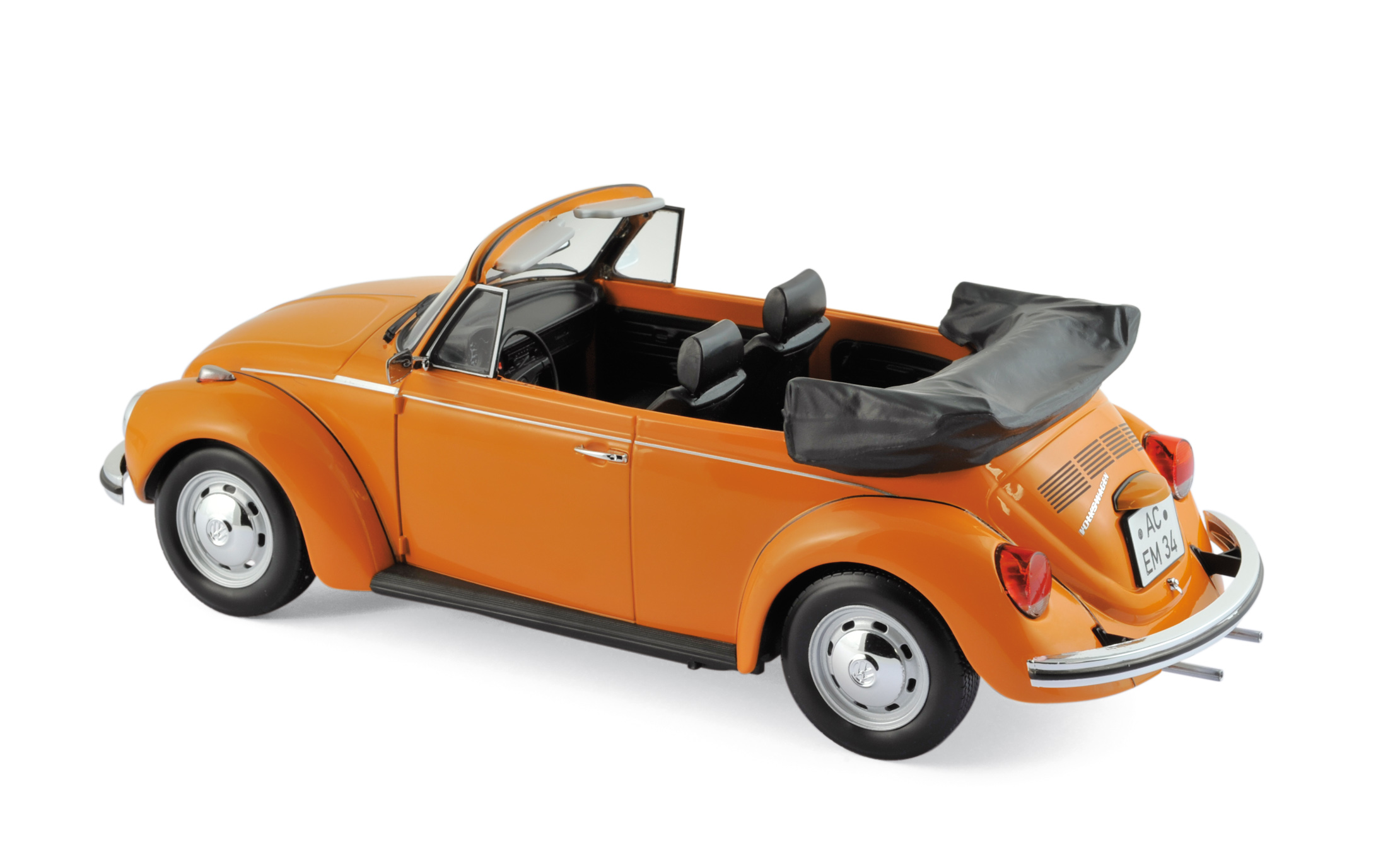 VW Käfer Beetle 1303 Volkswagen Cabriolet Cabrio orange 1:18 Norev Neu 188521