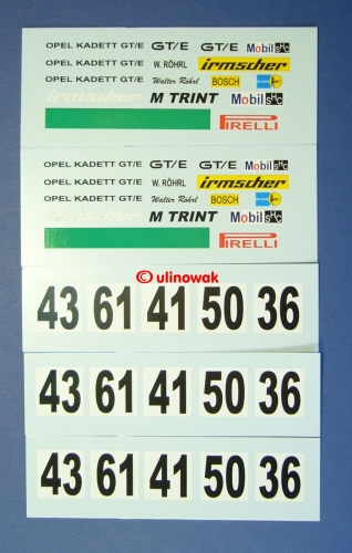 Adesivo / Sticker Opel Kadett, Scritta Outline O20, Vinile UV Resistente, Prodotto In Germania