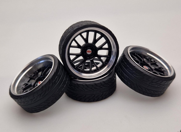 SD Felgen 19 Zoll "ALU" BBS RS-GT schwarz 34mm 1:18 Modelcar Tuning