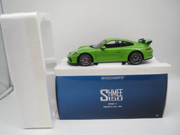 Minichamps 110067025 PORSCHE 911 GT3 991.2 2018 gelbgrün 1:18 Modellauto