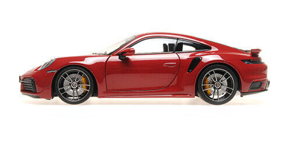 Minichamps PORSCHE 911 992 Turbo S Coupe 2021 Sport Design rot 1:18 Modellauto limitiert 1/504