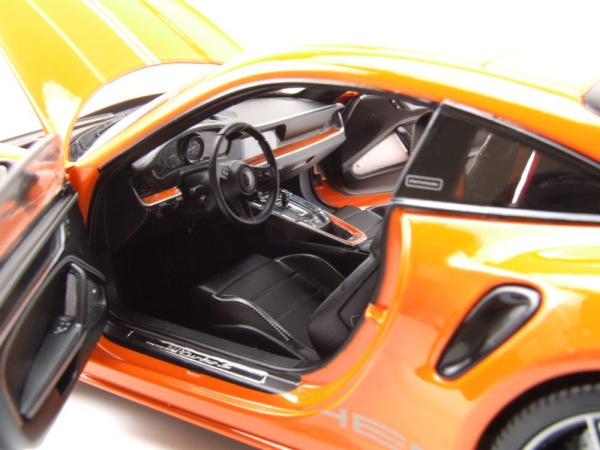 Minichamps PORSCHE 911 992 Turbo S Coupe 2021 Sport Design orange 1:18 Modellauto limitiert 1/504