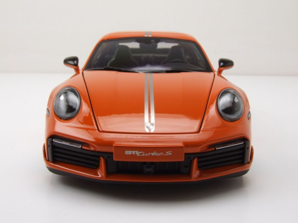 Minichamps PORSCHE 911 992 Turbo S Coupe 2021 Sport Design orange 1:18 Modellauto limitiert 1/504