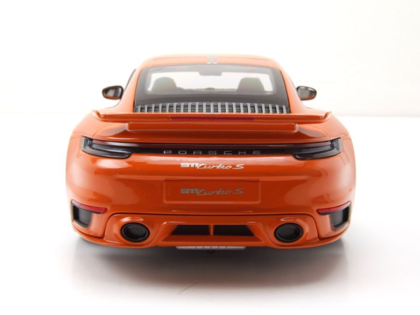 Minichamps PORSCHE 911 992 Turbo S Coupe 2021 Sport Design orange 1:18 Modellauto limitiert 1/504