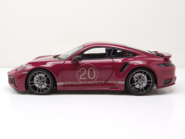 Minichamps PORSCHE 911 992 Turbo S Coupe 2021 Sport Design red 1:18 Modelcar limited 1/504
