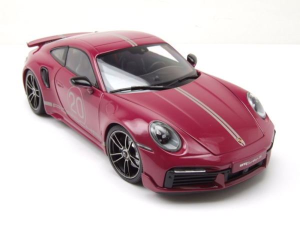 Minichamps PORSCHE 911 992 Turbo S Coupe 2021 Sport Design red 1:18 Modelcar limited 1/504