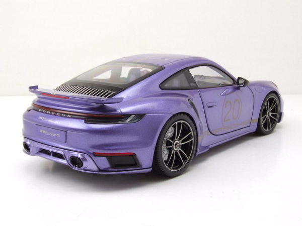 Minichamps PORSCHE 911 992 Turbo S Coupe 2021 Sport Design violett 1:18 Modellauto limitiert 1/504