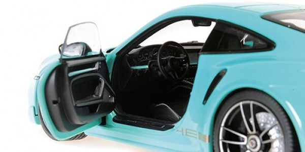 Minichamps PORSCHE 911 992 Turbo S Coupe 2021 Sport Design grün 1:18 Modellauto limitiert 1/504