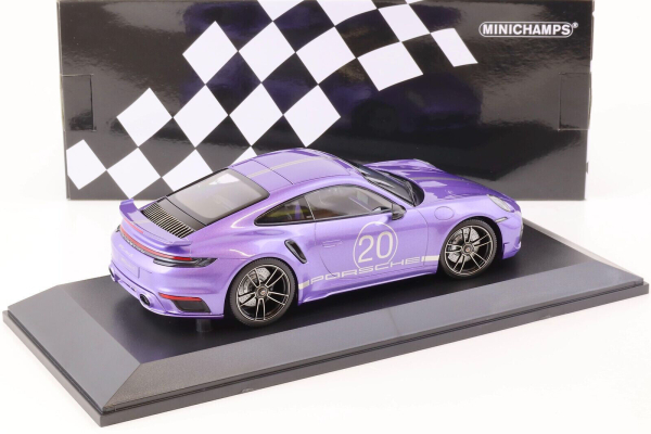 Minichamps 155069174 Porsche 911 992 Turbo S 2021 violett 1:18 limitiert 1/504 Modellauto