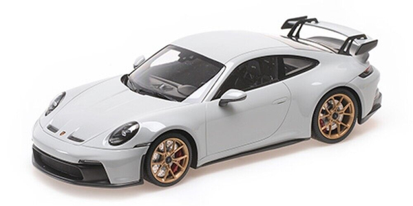 Minichamps 117069001 Porsche 911 992 GT3 Chalk Kreide-grau 1:18 Modellauto