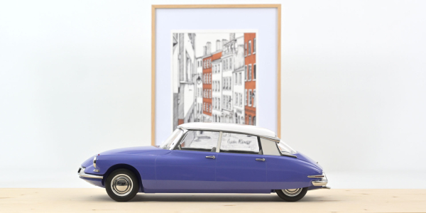 NOREV 121569 Citroën DS 19 1959 Delphinium Blau & Weiß 1:12 Modellauto