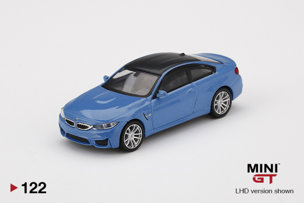 Mini GT BMW M4 (F82) Yas Marina Blau Metallic LHD 1:64 limited MGT00122