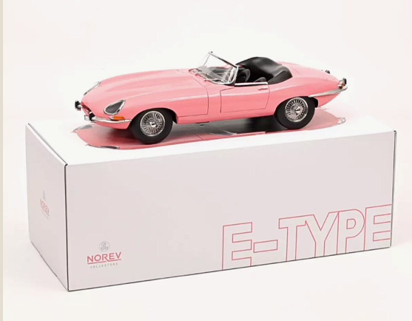 NOREV 122721 Jaguar E-Type Cabriolet 1962 pink 1:12 Modellauto limited 1/300