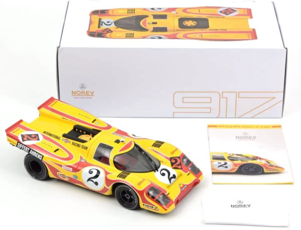 PORSCHE 917K #2 Siffert/Ahrens 1970 9h Kyalami 1:12 Norev modelcar R23 limited 1/200 127506