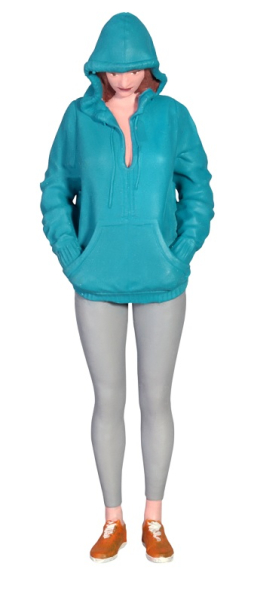 Atlantic 1:18 Figur Tanya Frau mit Hoodie für Modellbau Diorama
