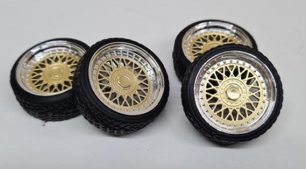 SD Felgen 15 Zoll BBS RM gold 30mm 1:18 Modellauto-Tuning