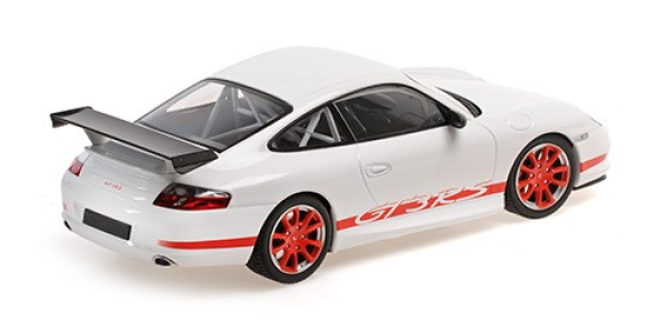 PORSCHE 911 GT3 RS 996 2002 white / red Stripes 1:18 Minichamps Modelcar