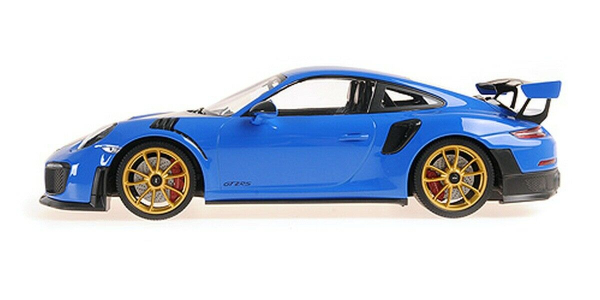 Minichamps 155068302 PORSCHE 911 991.2 GT2 RS 2018 BLAU / GOLDEN WHEELS 1:18 Modellauto