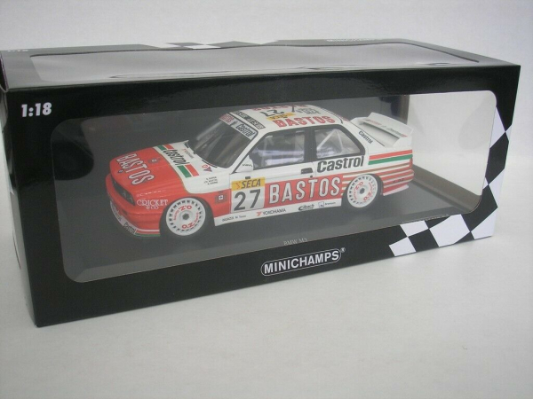 Minichamps BMW M3 Bigazzi Team Soper Hahne Martin 4th Place 24h SPA 1990 1:18 Modellauto