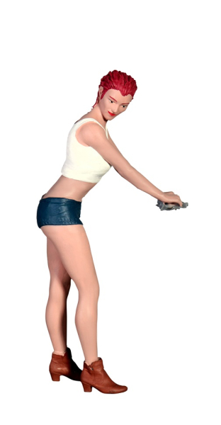 Atlantic 1:18 Figur Courtney Frau die Auto wäscht für Modellbau Diorama