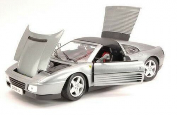 Bburago 16006 Ferrari 348 silber-grau metallic 1:18 Modellauto