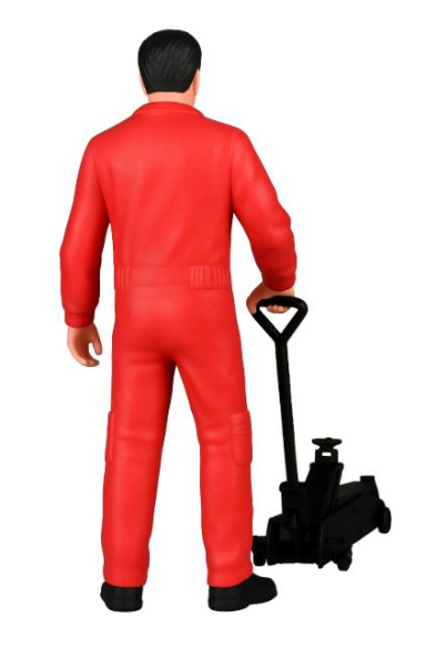 Atlantic 1:18 Figur Sam Mechaniker mit Wagenheber für Modellbau Diorama