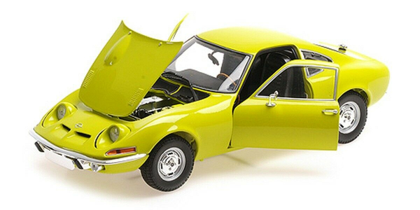 Minichamps 180049032 Opel GT 1900 gelb 1970 1:18 Modellauto
