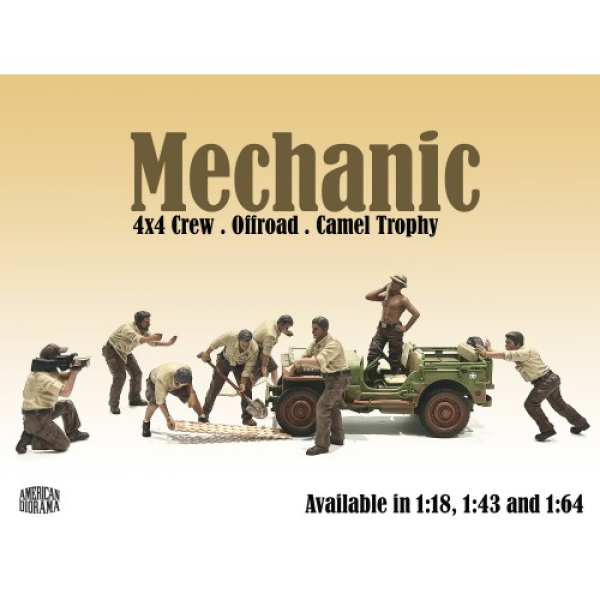 American Diorama 18017 Mechaniker Crew Figur offroad camel trophy Nr.7 1:18 Kameramann limitiert 1/1000