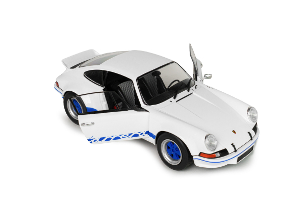 Porsche 911 RSR weiß / blaue Carrera Streifen 1973 1:18 Solido 421186587 Modellauto