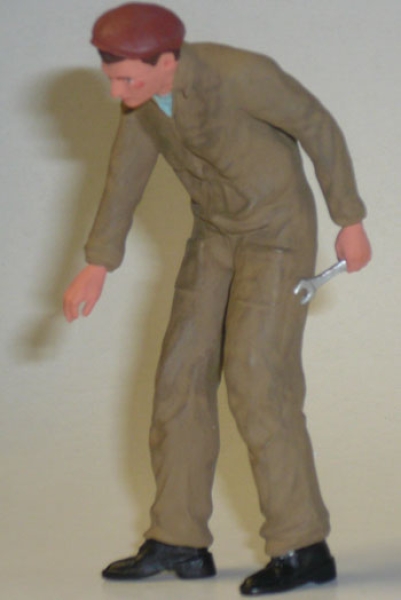 Figurenmanufaktur 180111 Mechaniker im braunen Overall - Figur 1:18