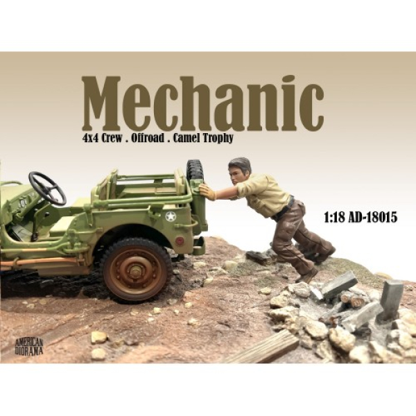 American Diorama 18015 Mechaniker Crew Figur offroad camel trophy Nr.5 1:18 limitiert 1/1000