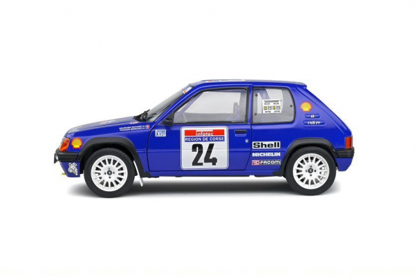 Solido 421181730 Peugeot 205 Rallye #24 blau 1:18 Modellauto
