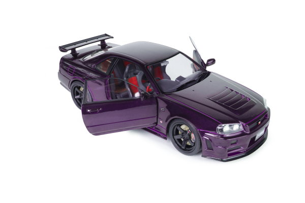 Nissan GTR R34 Skyline GT-R Z Tune mitternachtslila 1:18 Solido 421186489 Modellauto