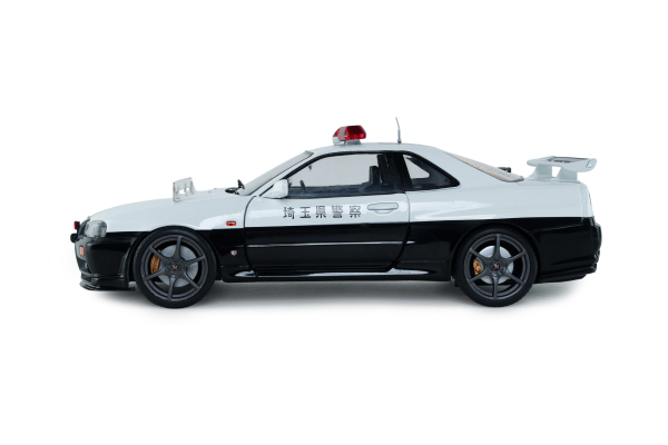 Nissan Skyline GT-R BNR34 Japan Polizei schwarz/weiß 1999 1:18 Solido 421186618 Modellauto