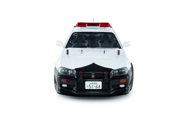 Nissan Skyline GT-R BNR34 Japan Polizei schwarz/weiß 1999 1:18 Solido 421186618 Modellauto