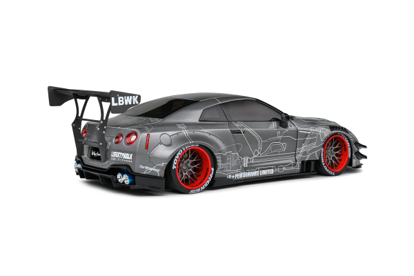 Nissan GT-R R35 Liberty Walk 2020 grau 1:18 Modellauto Solido 421186361