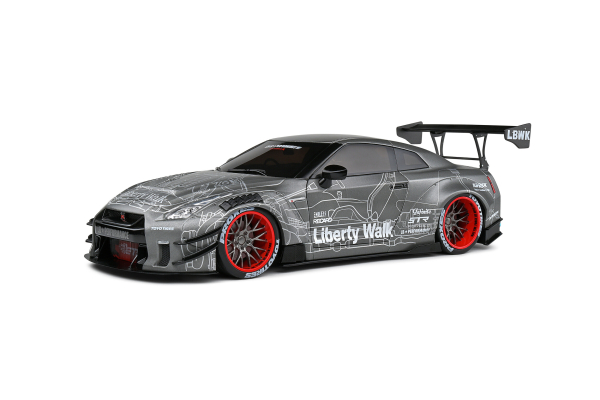 Nissan GT-R R35 Liberty Walk 2020 grau 1:18 Modellauto Solido 421186361