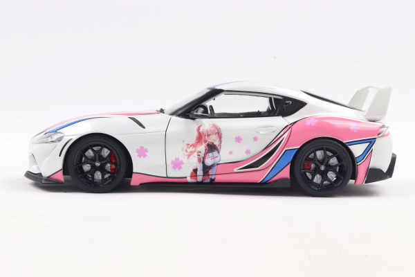 Toyota GR Supra Solido Works Itasha 2024 white/rosa 1:18 Modelcar Solido 421186453