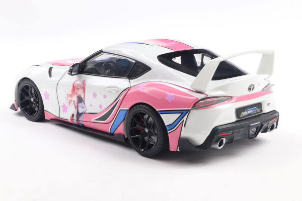 Toyota GR Supra Solido Works Itasha 2024 white/rosa 1:18 Modelcar Solido 421186453