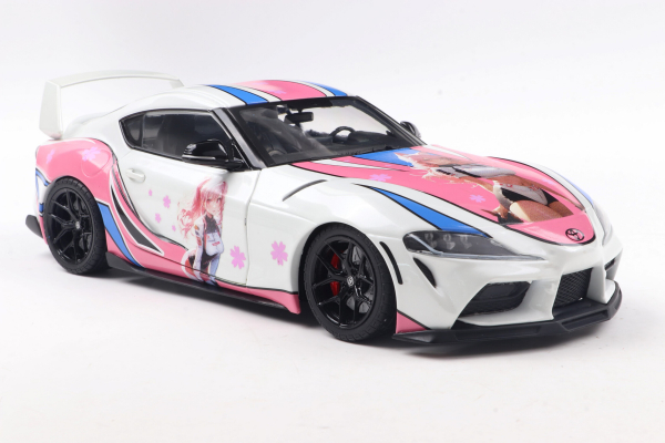 Toyota GR Supra Solido Works Itasha 2024 white/rosa 1:18 Modelcar Solido 421186453
