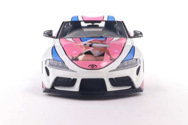 Toyota GR Supra Solido Works Itasha 2024 white/rosa 1:18 Modelcar Solido 421186453