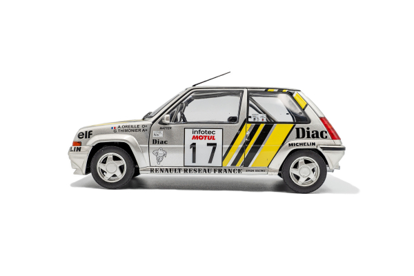 Renault 5 GT TURBO MK2 Tour de Corse 1989 silber 1:18 Modellauto Solido 421186536