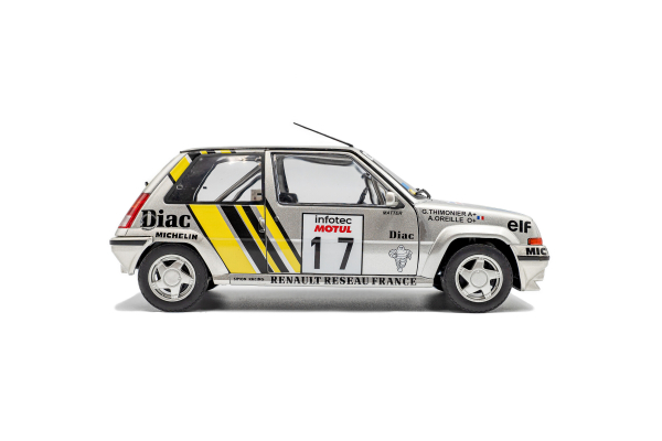 Renault 5 GT TURBO MK2 Tour de Corse 1989 silber 1:18 Modellauto Solido 421186536
