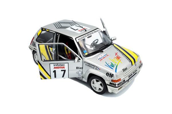 Renault 5 GT TURBO MK2 Tour de Corse 1989 silber 1:18 Modellauto Solido 421186536
