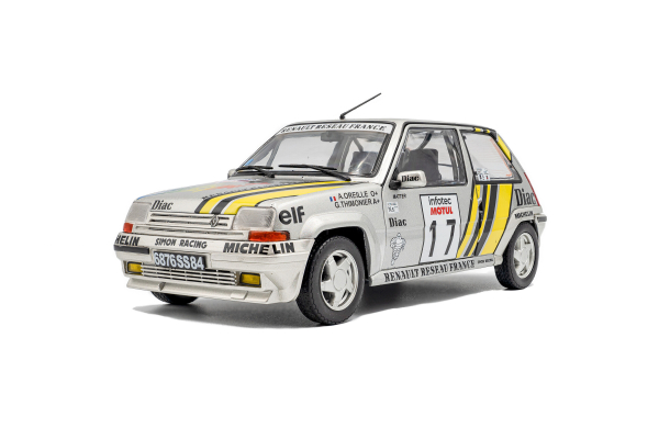 Renault 5 GT TURBO MK2 Tour de Corse 1989 silber 1:18 Modellauto Solido 421186536