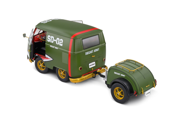VW Volkswagen Kool Kombi Army Fighter 2023 1:18 Solido Modellauto 421186411