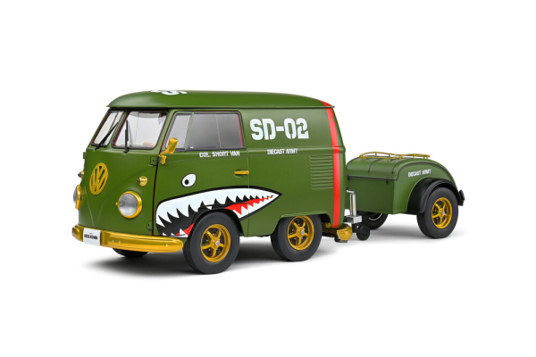 VW Volkswagen Kool Kombi Army Fighter 2023 1:18 Solido Modellauto 421186411