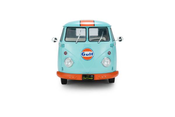 VW Volkswagen T1 Cool Combi Oil Tribute mit Anhänger Gulf 1:18 Solido Modellauto 421186608