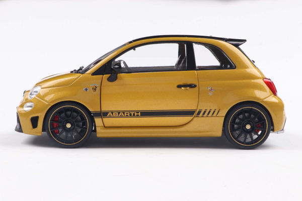 Fiat F595 Abarth Rosso works yellow 1:18 Modelcar Solido 421186470
