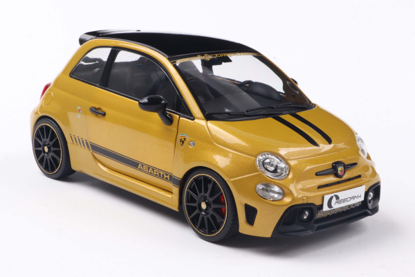 Fiat F595 Abarth Rosso works yellow 1:18 Modelcar Solido 421186470